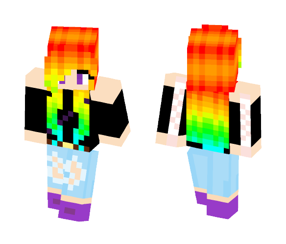 Neon rainbow girl - Girl Minecraft Skins - image 1