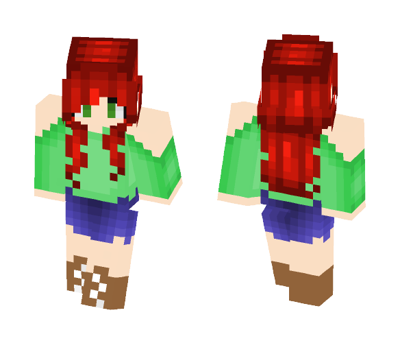 Red Hair Girl - Color Haired Girls Minecraft Skins - image 1