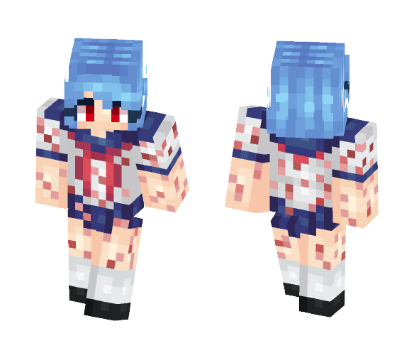 Bloody Yandere Girl - Girl Minecraft Skins - image 1