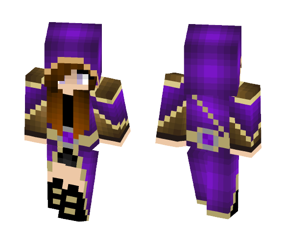mage girl purple - Girl Minecraft Skins - image 1