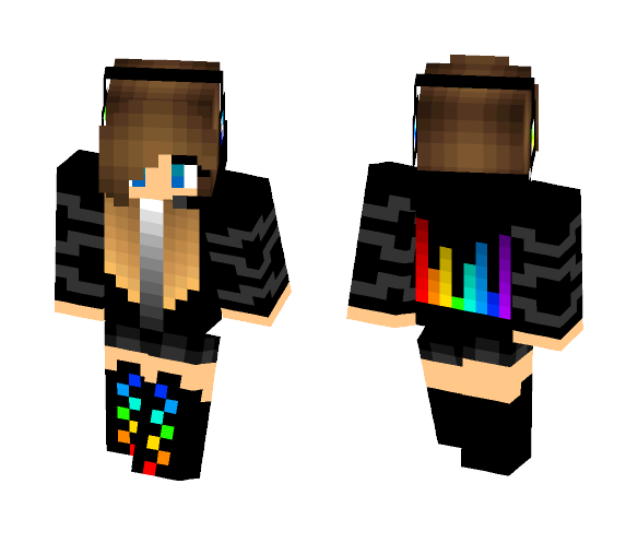 Girl dj rainbow - Girl Minecraft Skins - image 1