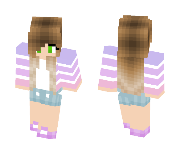Pink-Purple skin - Female Minecraft Skins - image 1