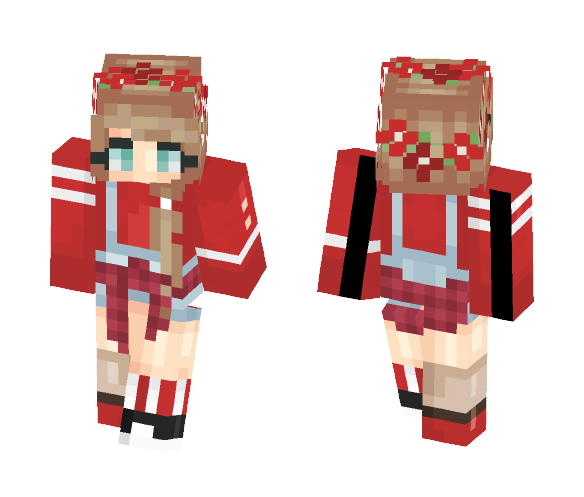 ♥๔є๓เ♥ Crimson Red - Female Minecraft Skins - image 1