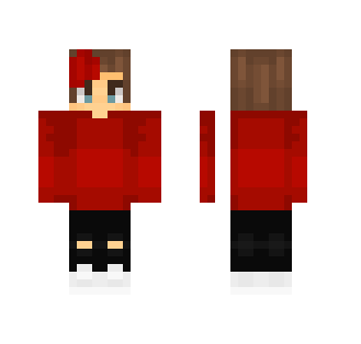 Red Hoodie Dude - Male Minecraft Skins - image 2
