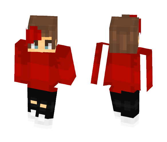 Red Hoodie Dude - Male Minecraft Skins - image 1