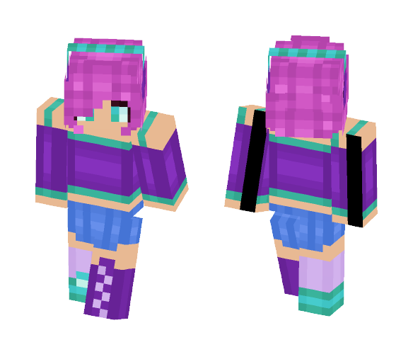 Magenta 'Muffs ~ Re-Shade Entry - Female Minecraft Skins - image 1