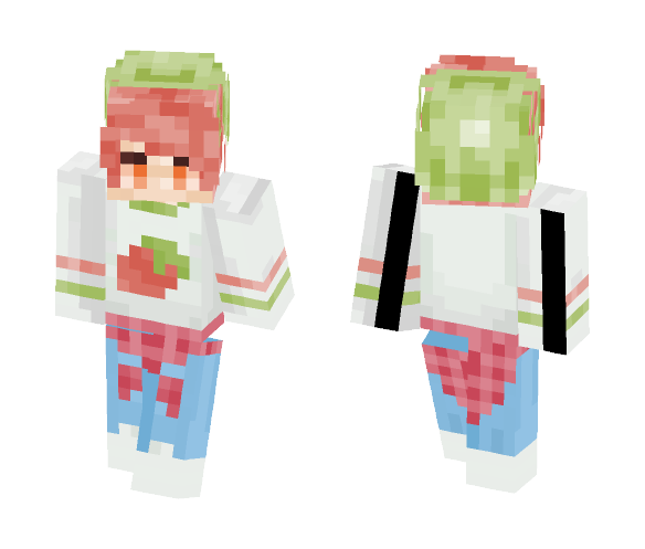 strawberry milk | for fry - Interchangeable Minecraft Skins - image 1