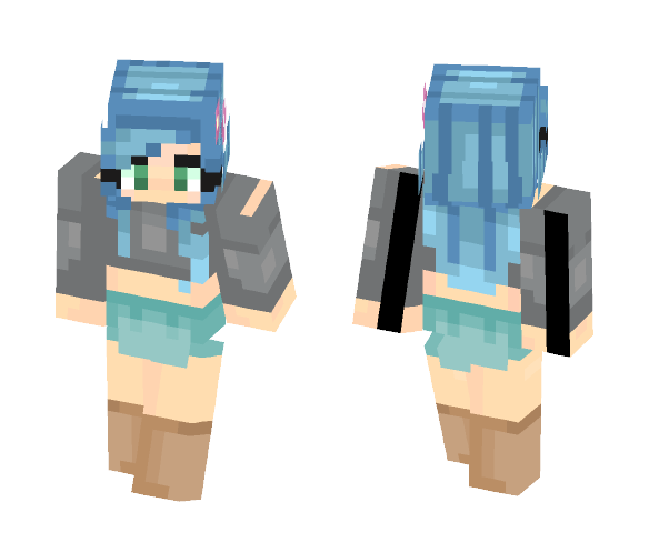 Sapphire Heart - Female Minecraft Skins - image 1