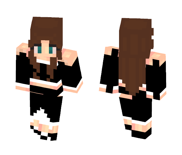 black and white tumblr trash - Female Minecraft Skins - image 1