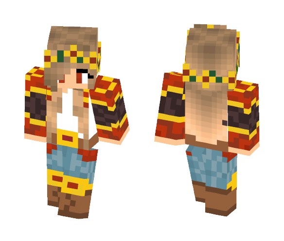 Fire Bender Girl Oceania - Girl Minecraft Skins - image 1