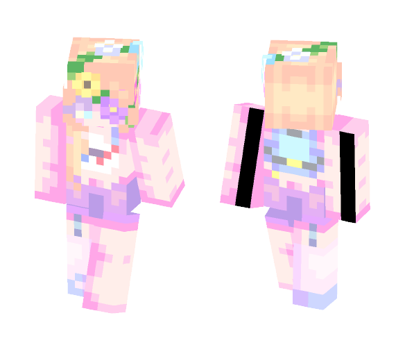 Flower Fiasco// OMG POPREEL - Female Minecraft Skins - image 1