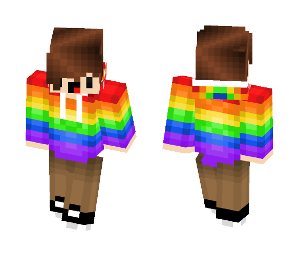 Rainbow Derp (Remake) - Male Minecraft Skins - image 1