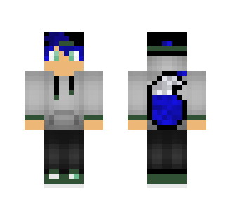 Human with a blue fox tail - Male Minecraft Skins - image 2