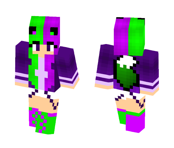 ???? Purple and Green ???? - Female Minecraft Skins - image 1