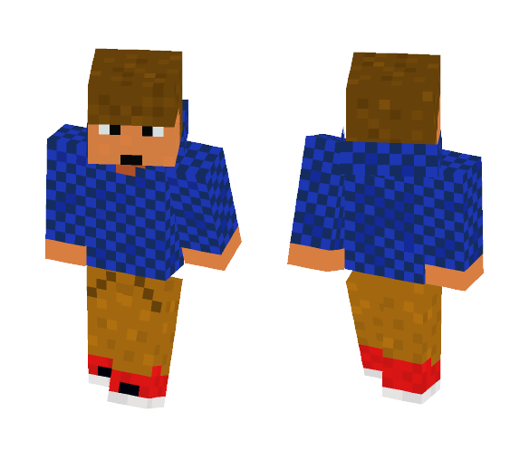 blue hoodie + - Male Minecraft Skins - image 1