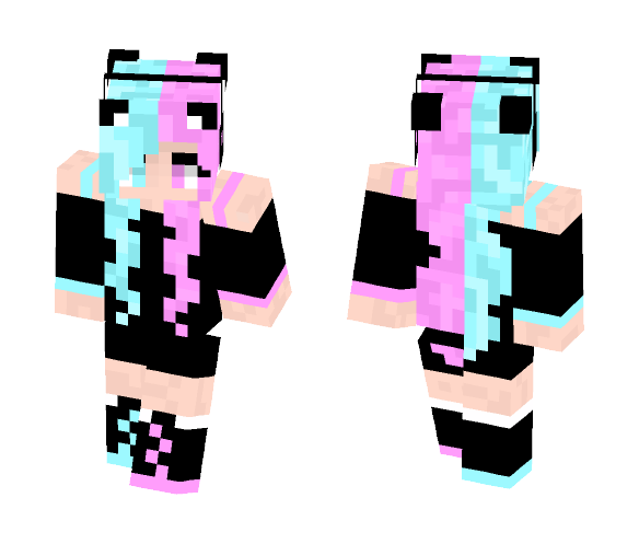 Blue And Pink Hair ❤❤ - Female Minecraft Skins - image 1