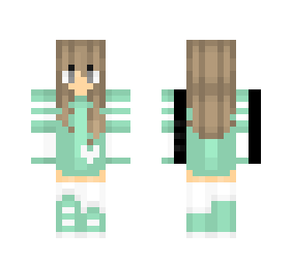 green and white dress ???? - Female Minecraft Skins - image 2