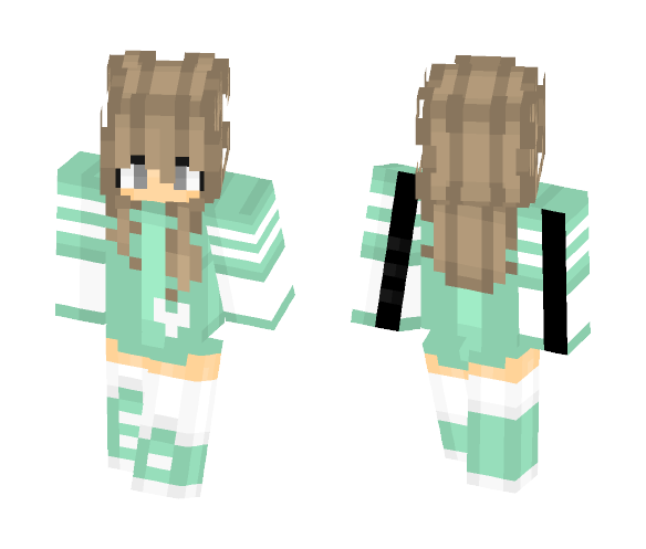 green and white dress ???? - Female Minecraft Skins - image 1