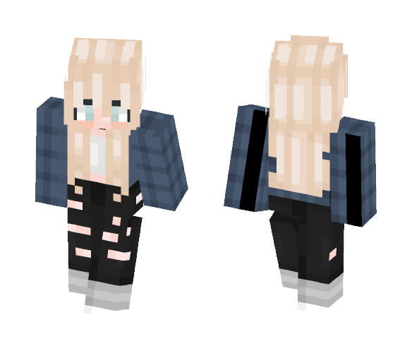 Casual Girl (Blonde) - Girl Minecraft Skins - image 1
