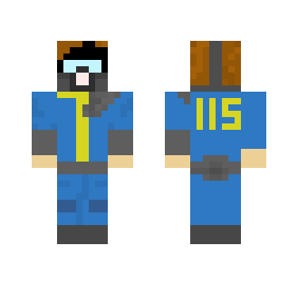 Fallout Vault Suit with Gasmask. - Male Minecraft Skins - image 2