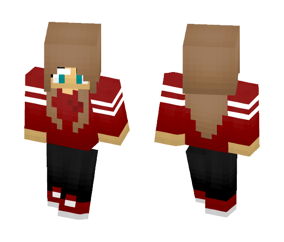 Casual Red Shirt - Female Minecraft Skins - image 1