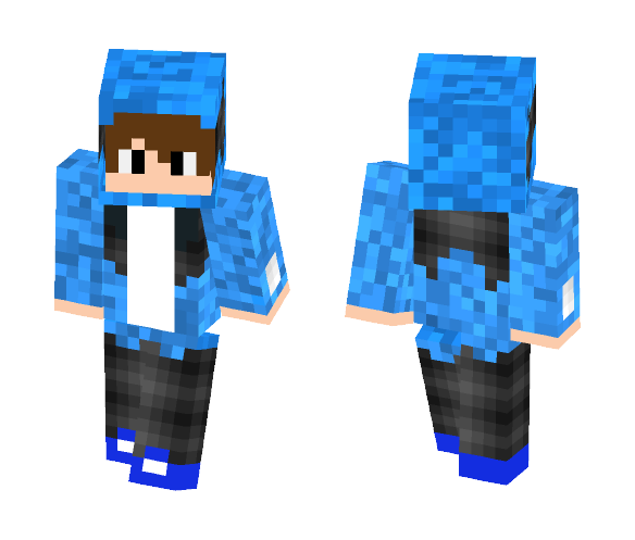 Human Blue Lucario - Male Minecraft Skins - image 1