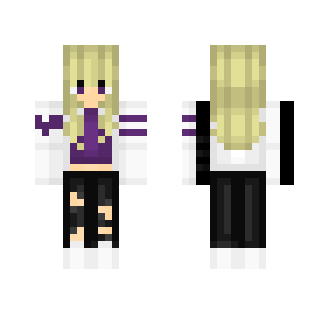 purple and white shirt ☂️ - Female Minecraft Skins - image 2