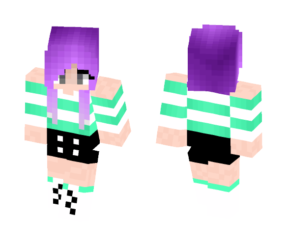 Purple Hair ❤ - Female Minecraft Skins - image 1