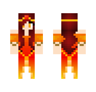 Fire Elemental Goddess - Female Minecraft Skins - image 2