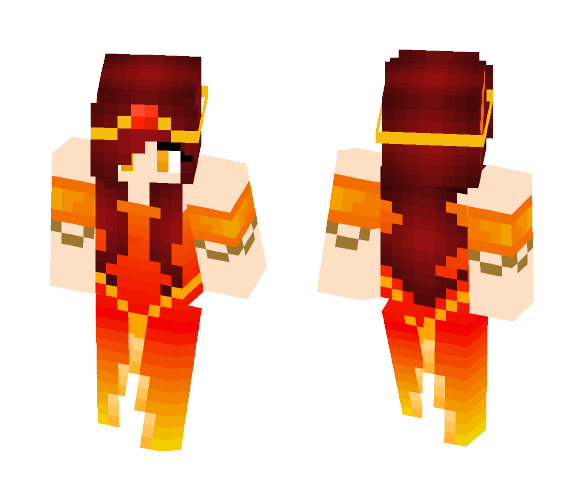 Fire Elemental Goddess - Female Minecraft Skins - image 1