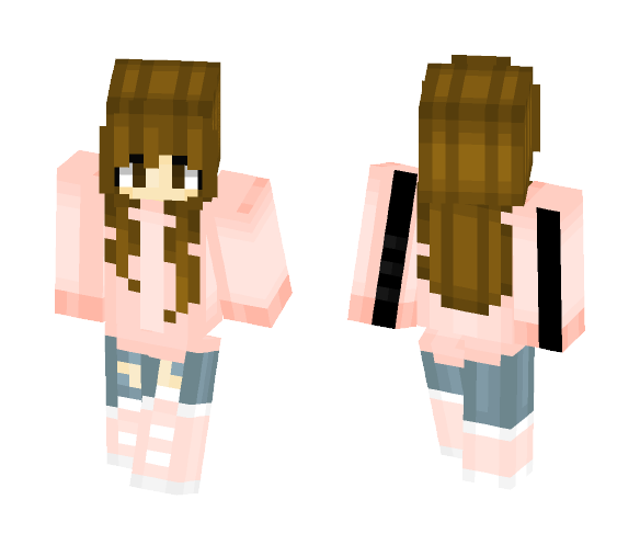 pink sweater ; v2 ???? - Female Minecraft Skins - image 1