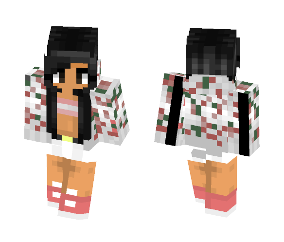 €łłα | Floral Hoodie - Female Minecraft Skins - image 1