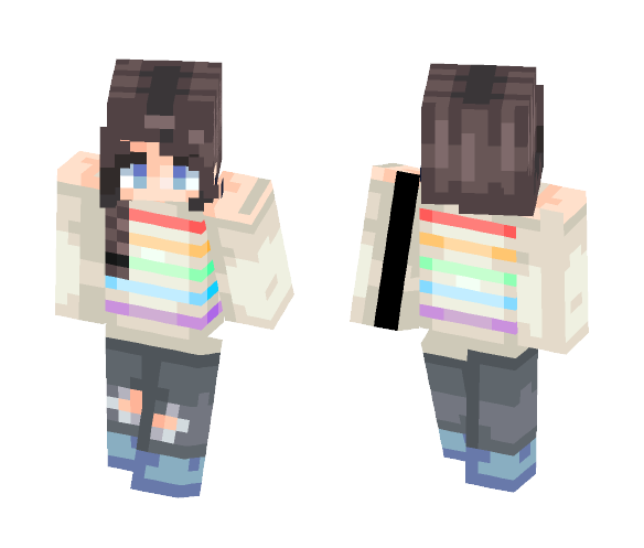 gotta love rainbows - Female Minecraft Skins - image 1