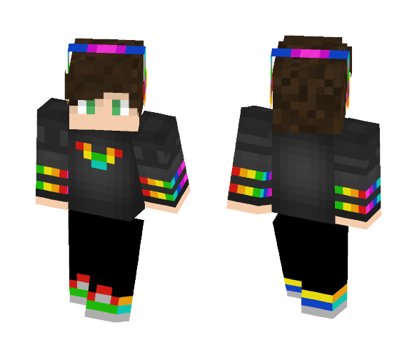 Rainbow boy - Boy Minecraft Skins - image 1