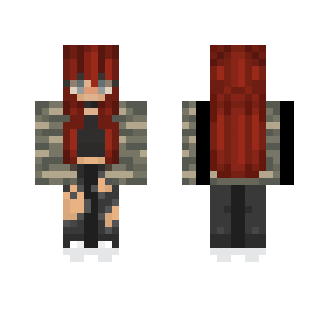 Camo // Red Hair - Female Minecraft Skins - image 2