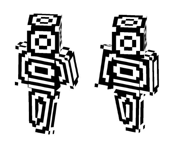 Black and White (updated) - Interchangeable Minecraft Skins - image 1