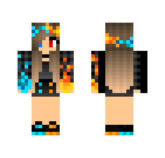 Fire and Water Elemental Girl - Girl Minecraft Skins - image 2