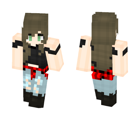 Cute Grunge Teen Girl Outfit - Cute Girls Minecraft Skins - image 1
