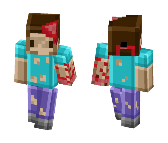 Plastic Zombie Steve - Interchangeable Minecraft Skins - image 1