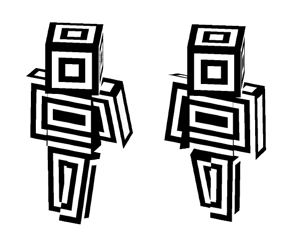 Black and White Lines - Interchangeable Minecraft Skins - image 1