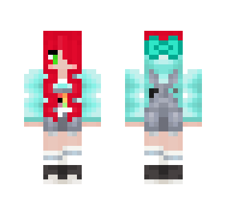 Pastel Teal Alice - Female Minecraft Skins - image 2