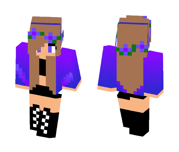 Gamer Flower Girl} Ally {Cherry} - Female Minecraft Skins - image 1