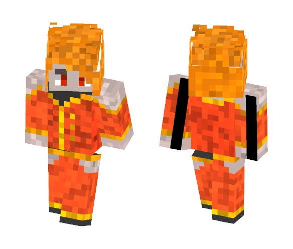 Girl Red Flame Master - Girl Minecraft Skins - image 1