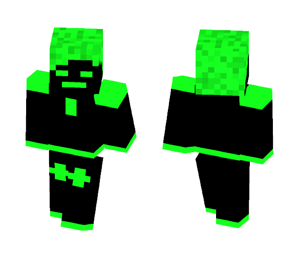 Ghostmanenergy Skin Green remix - Male Minecraft Skins - image 1