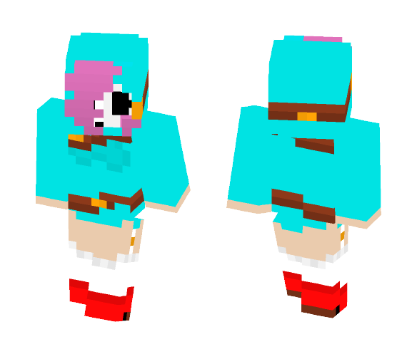 shy gal blue/pink - Female Minecraft Skins - image 1