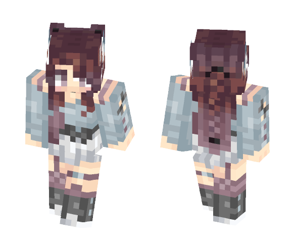 Blue & Purple and Cats - Female Minecraft Skins - image 1