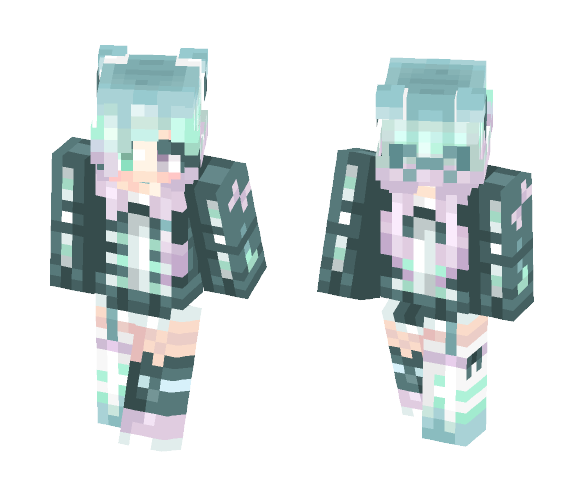Pastel Skeleton Gal - Female Minecraft Skins - image 1