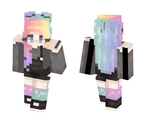 rainbows apologize for angry skies - Female Minecraft Skins - image 1