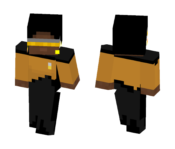 Geordi LaForge yellow TNG - Male Minecraft Skins - image 1