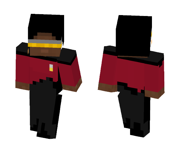 Geordi LaForge red TNG - Male Minecraft Skins - image 1
